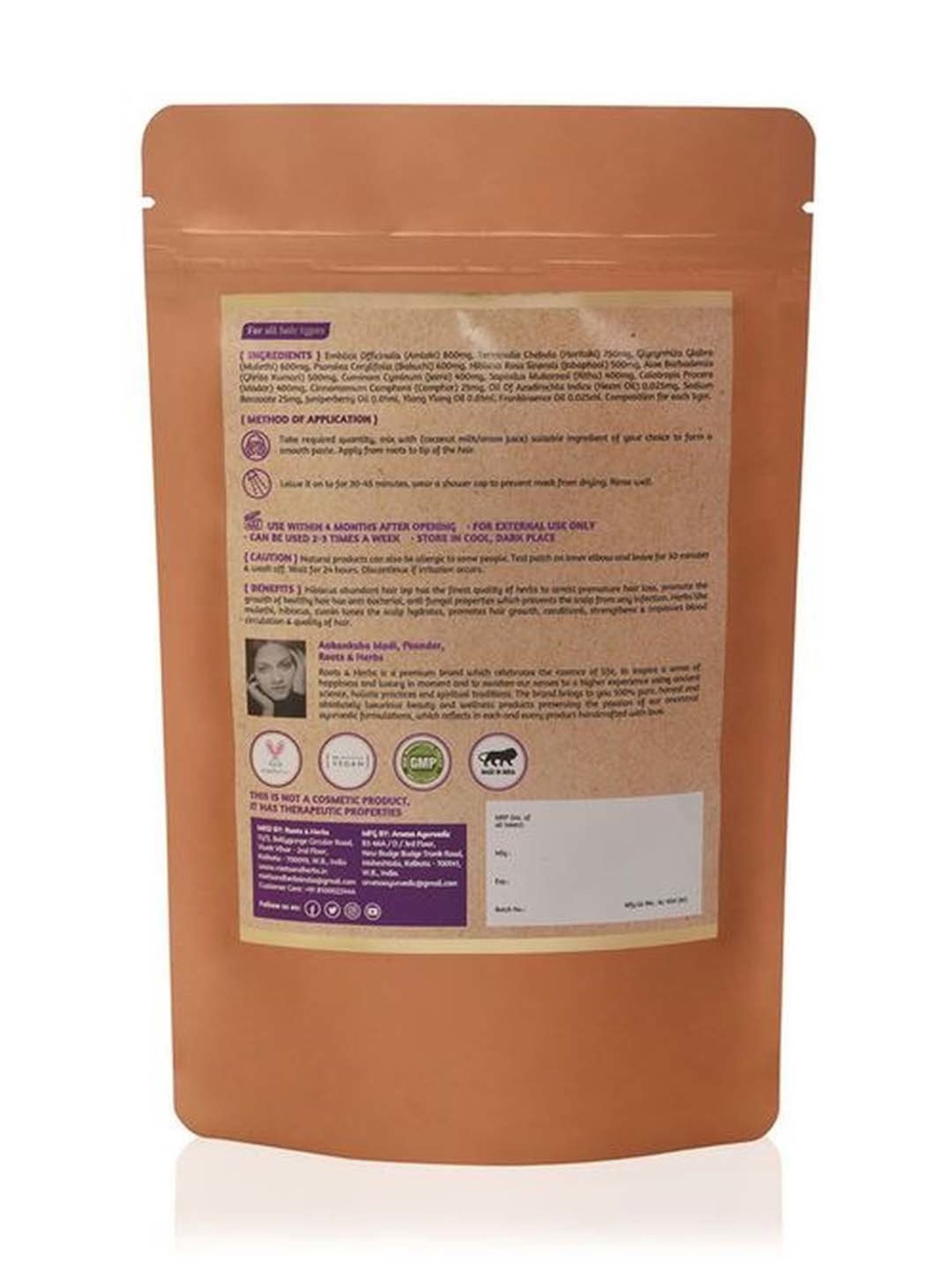 ROOTS AND HERBS Hibiscus Abundant Hair Lep - 100 gm