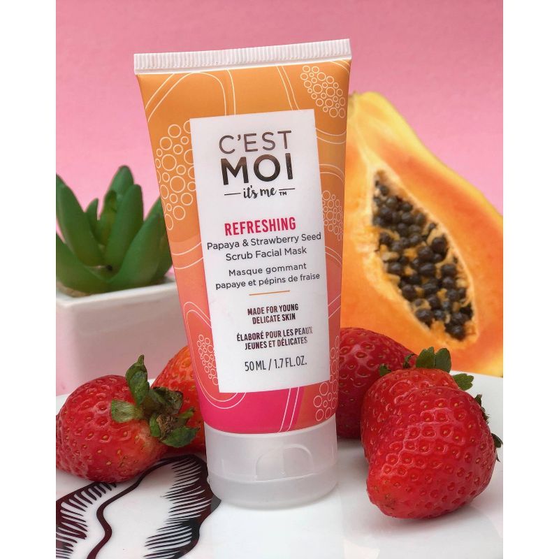 C'est Moi Refreshing Papaya & Strawberry Seed Facial Mask - 1.7oz