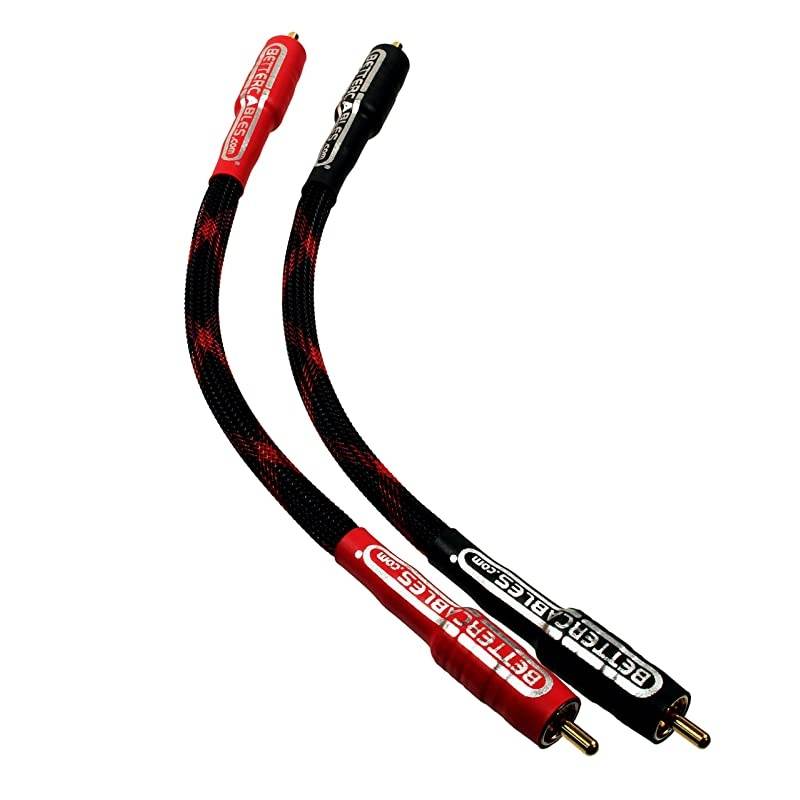 8 Inches  Silver Serpent Anniversary Edition RedBlack RCA Audio Interconnect Cables Stereo Pair 2 Cables HighEnd HighPerformance Premium HiFi Audio