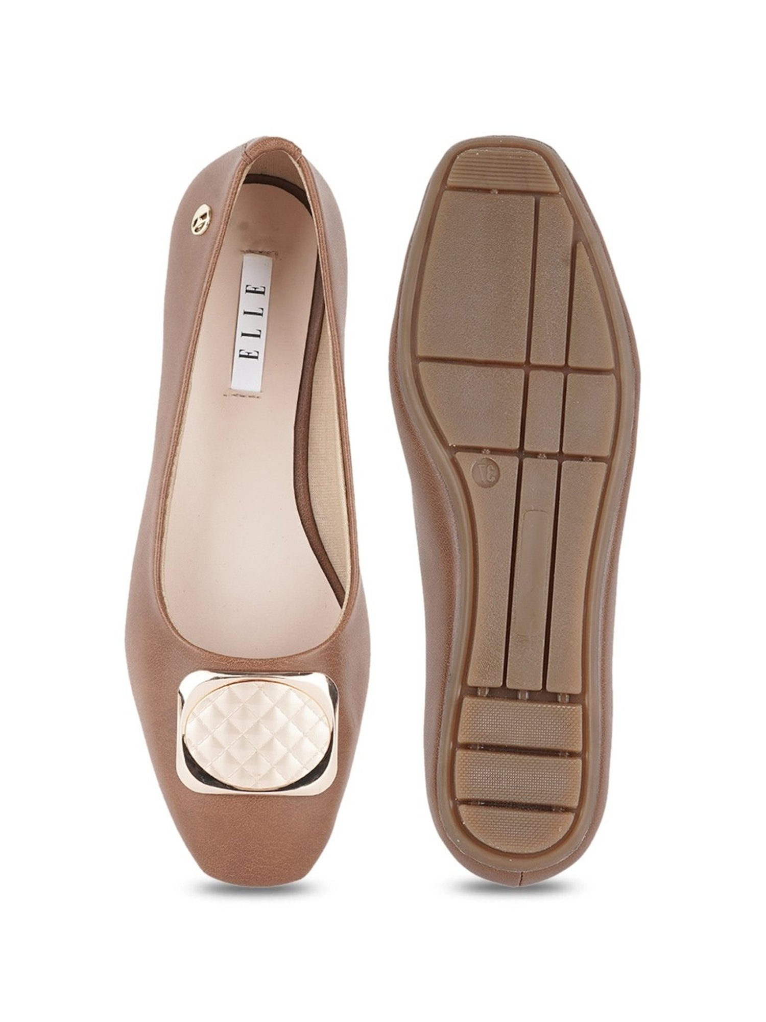 Elle Women's Brown Flat Ballets