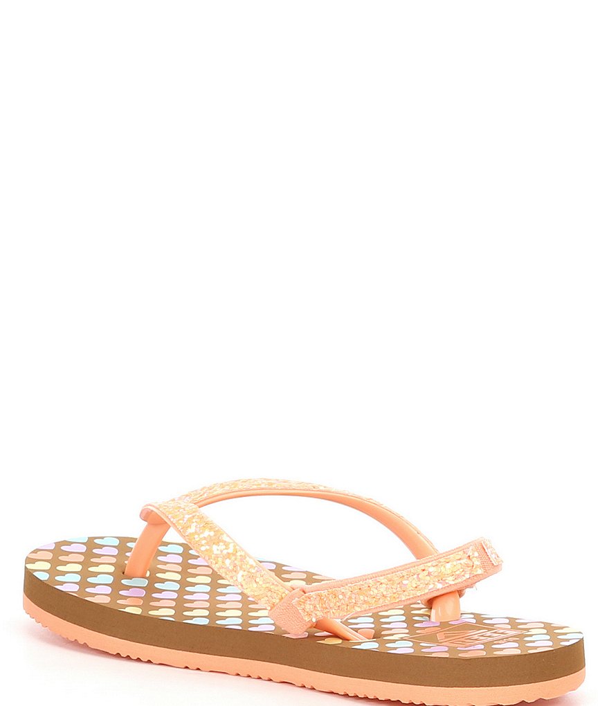 Reef Girls' Little Stargazer Mini Heart Flip Flops (Toddler)