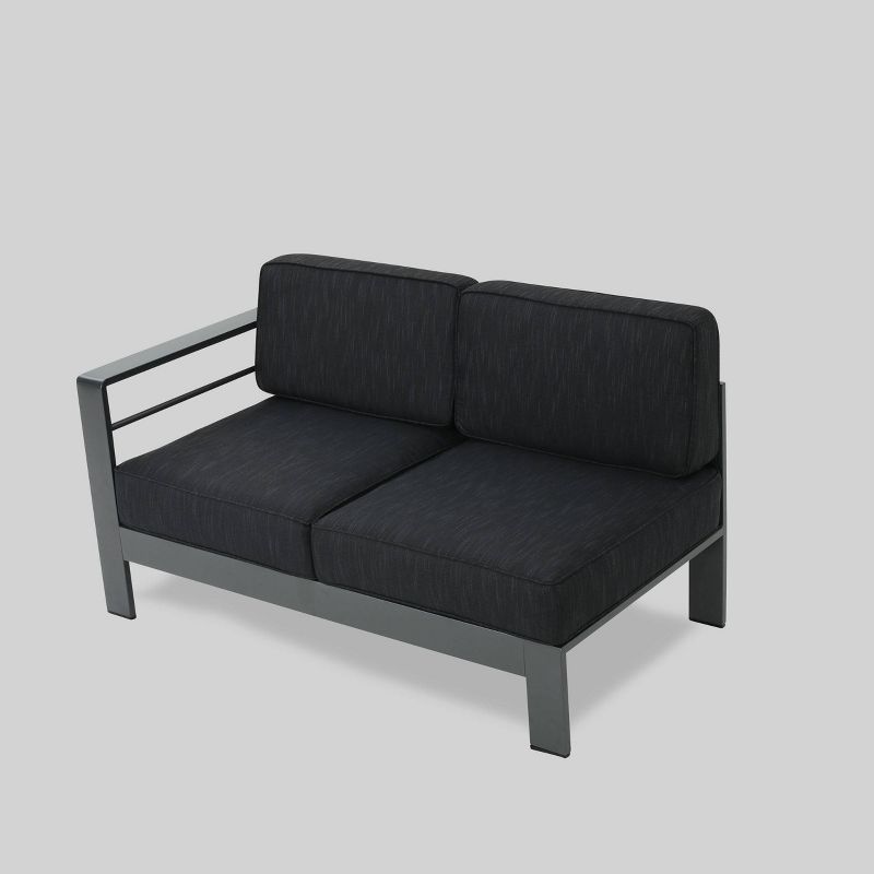 Breckenridge 4pc Seating Set Java Brown Fame Sunbrella Meredian Brick Red Fabric - La-Z-Boy