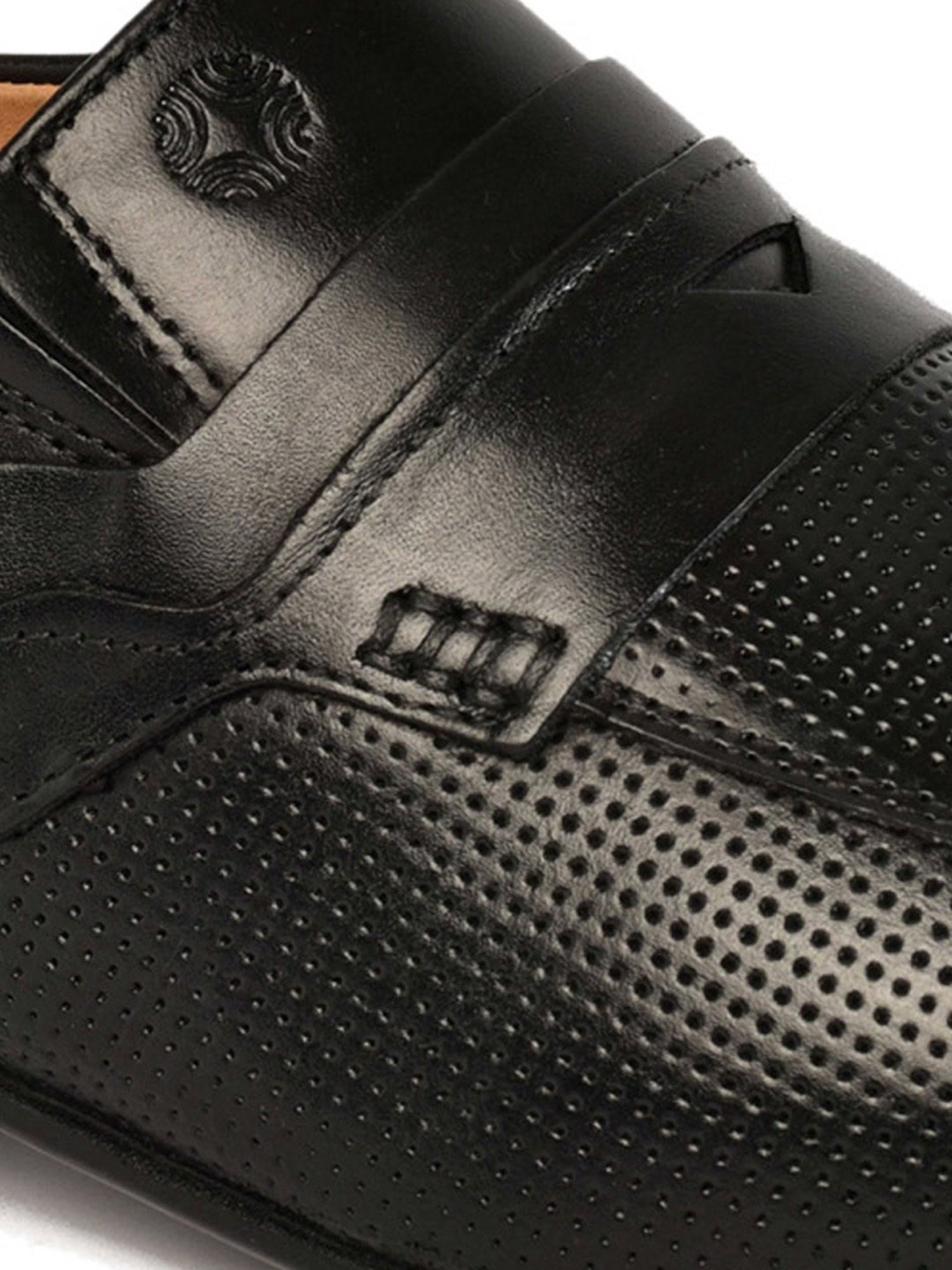 Ruosh Men's Black Formal Loafers