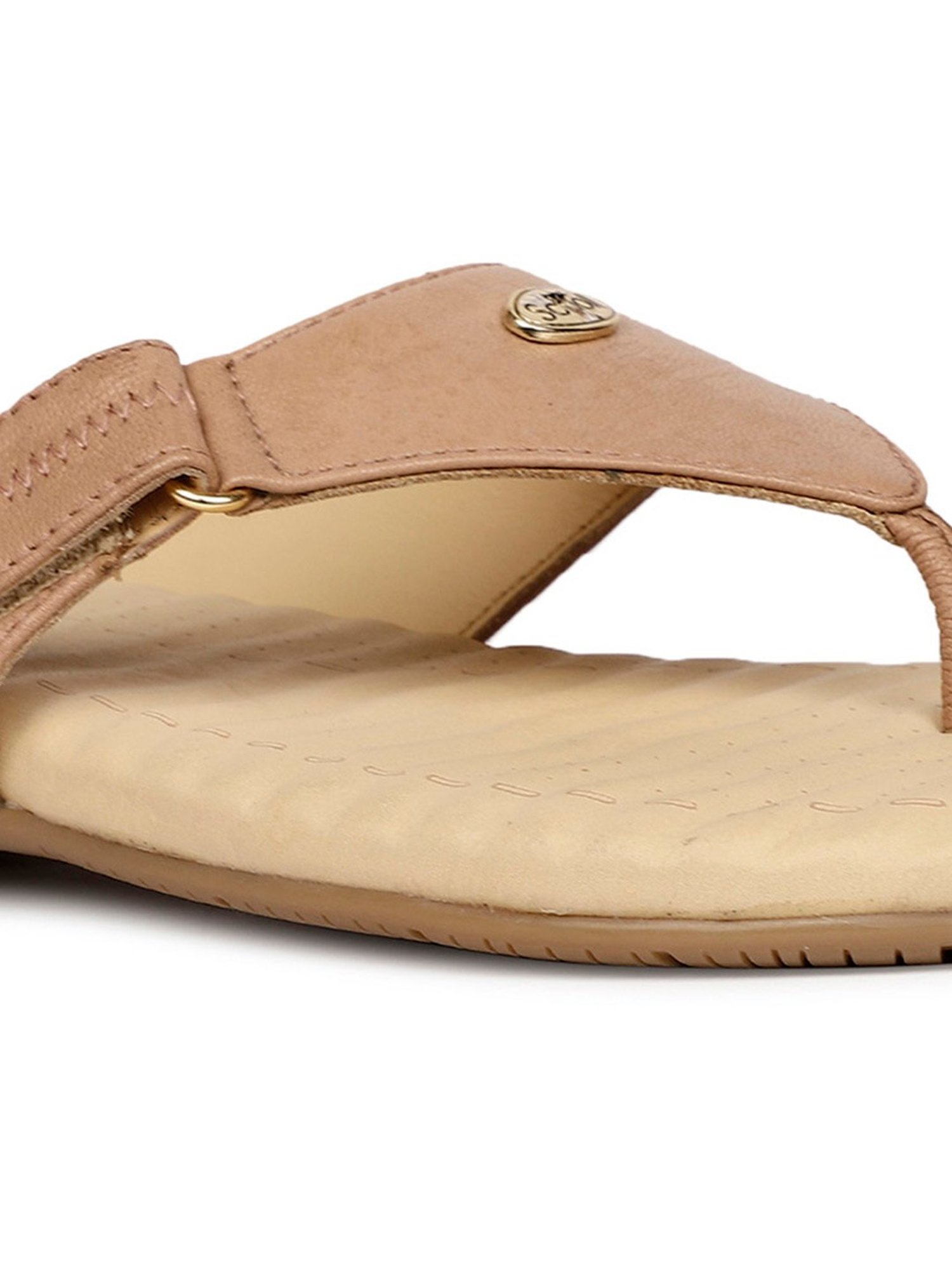 Scholl by Bata Women's Nude Thong Wedges