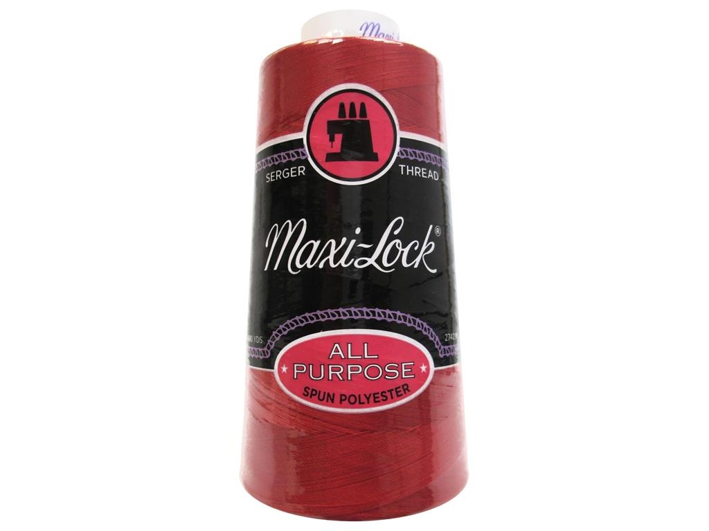 51 32326 A E MAXI LOCK THREAD 3000YD ARTILLERY RED