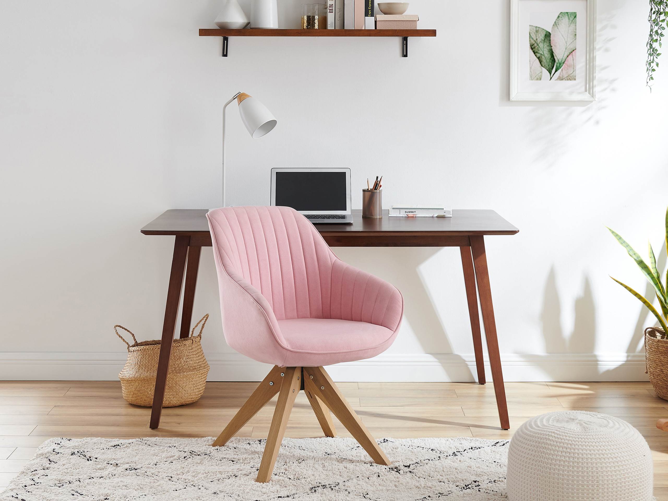 Modern Style 360 Degree Swivel Armchair Home Office Accent Computer Desk Chair For Workspace