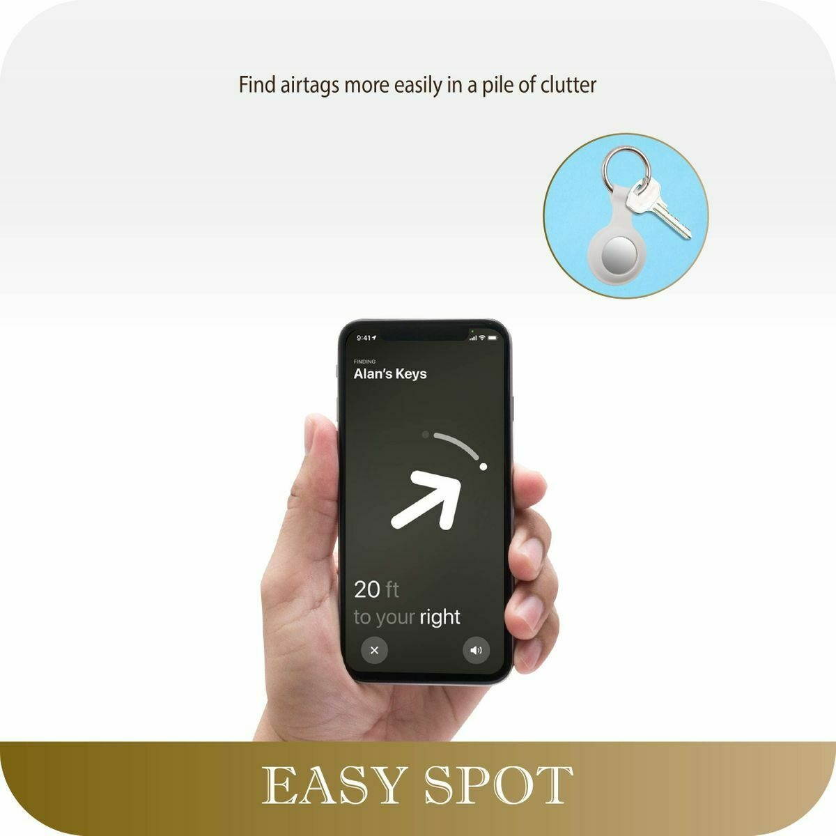 2 x Case For AirTag AirTags keychain Holder Ring Accessories Silicone White/Pink