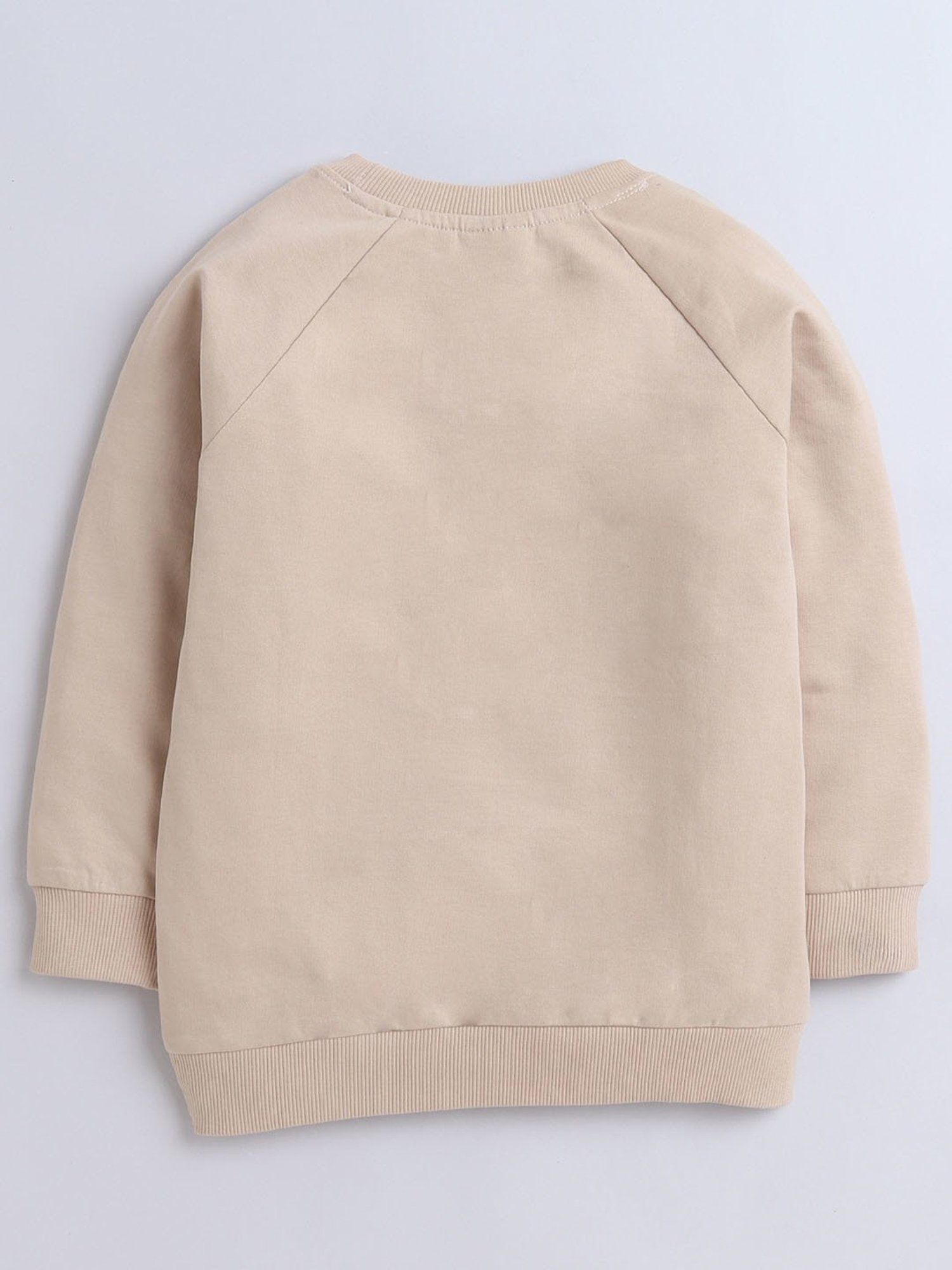 BUMZEE Beige Boys Full Sleeves Cotton Sweatshirt Age - 6-7 Years