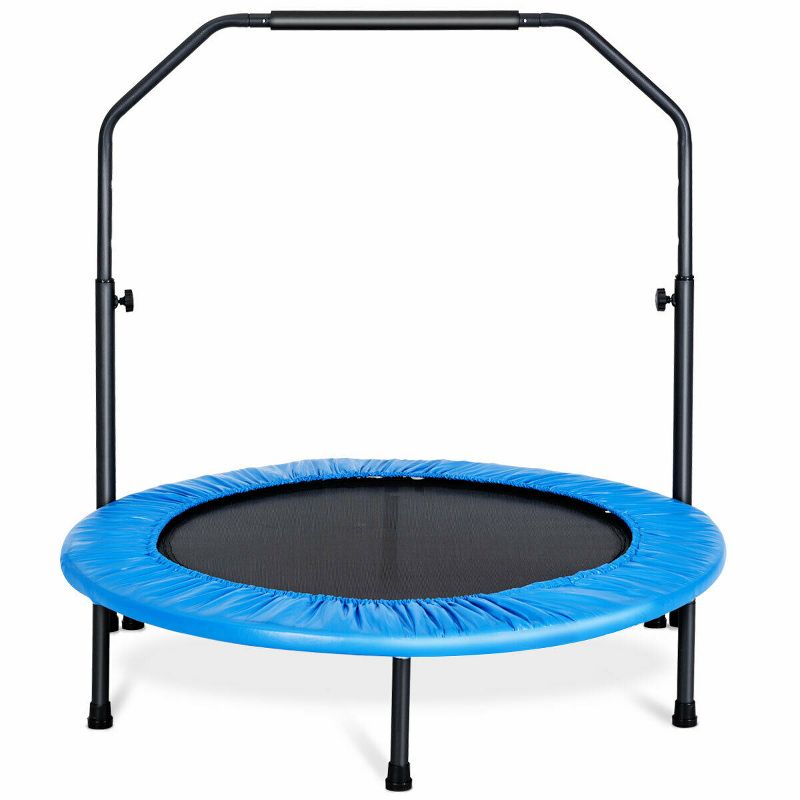 Costway 14 Ft Multicolored Trampoline Recreational Exercise w/ Safety Net Ladder