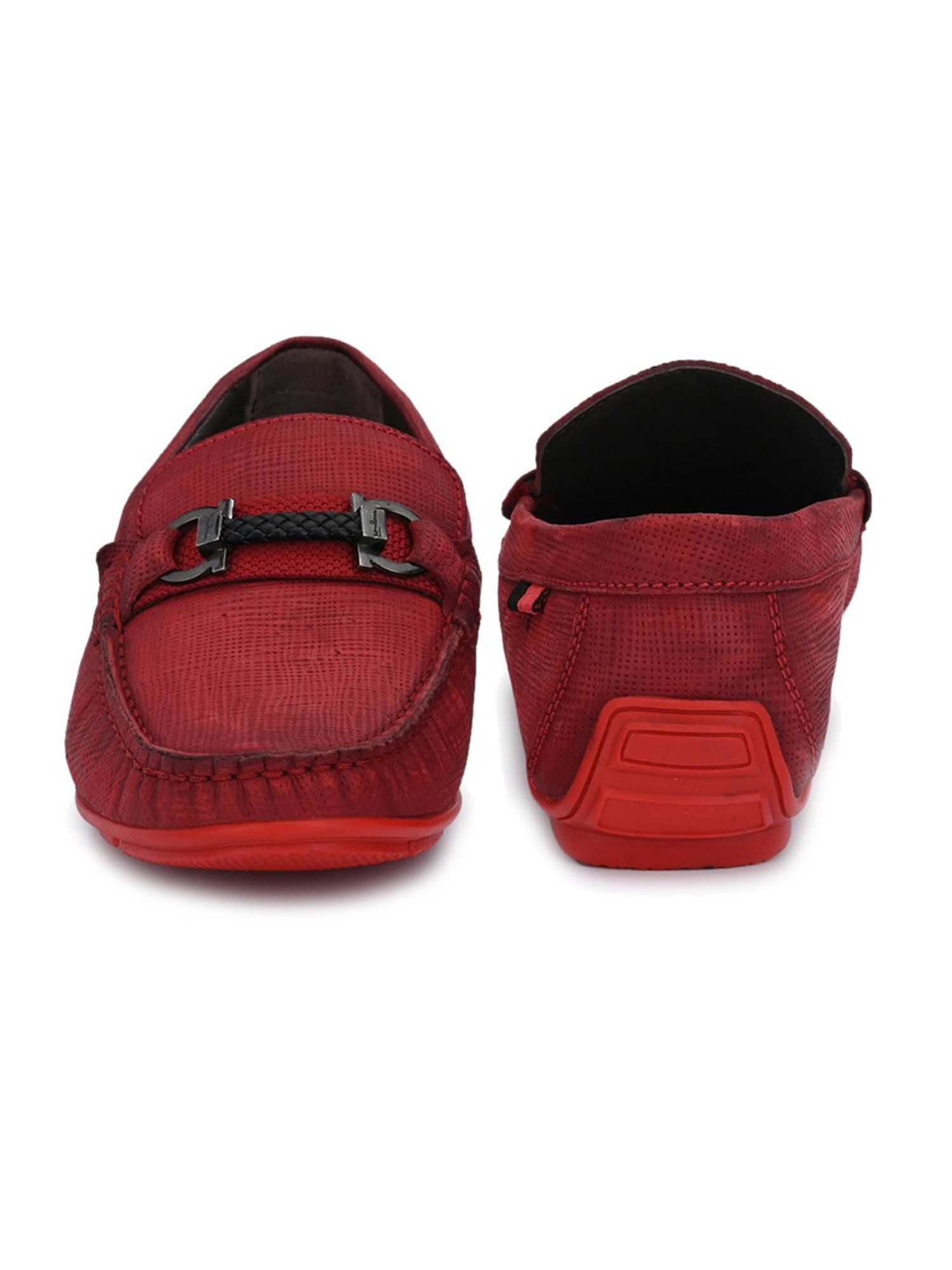 Hitz Men's Red Casual Loafers