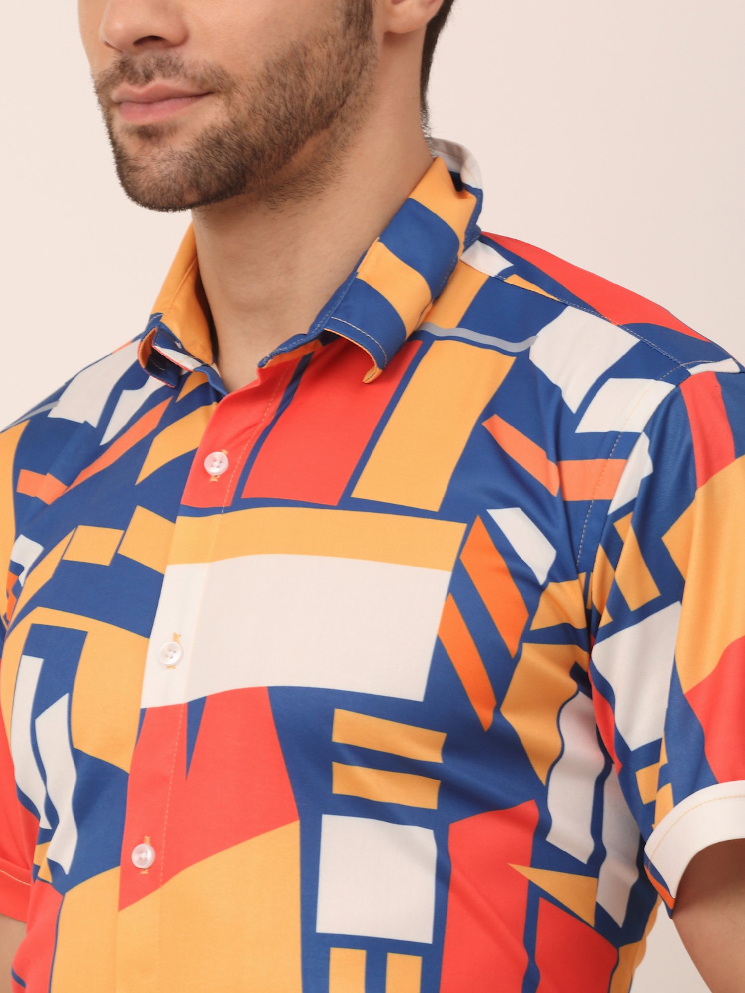 Jainish Multicolor Regular Fit Printed Cotton Shirt