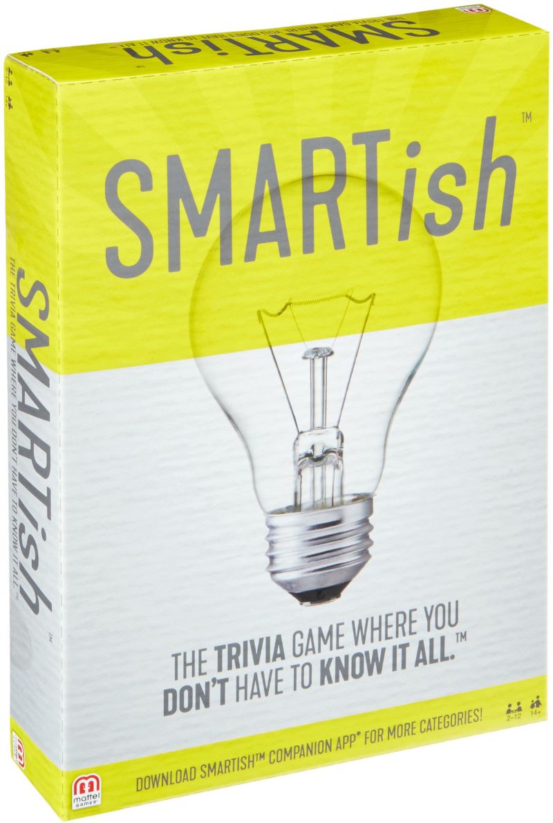 Smartish Trivia Strategy Board Game for 2-12 Players Ages 14Y+