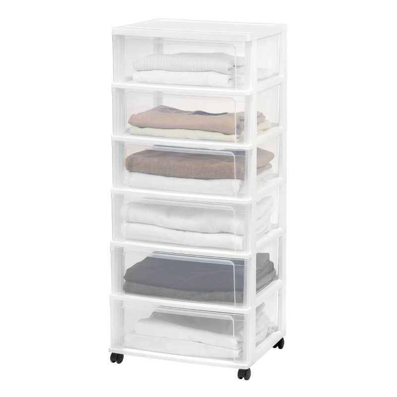 IRIS 6 Drawer Wide Chest White