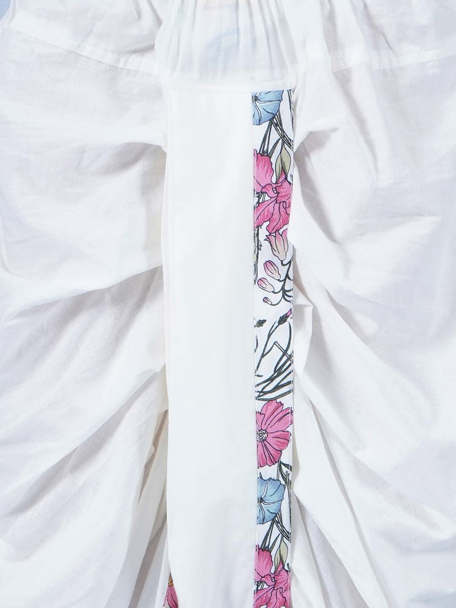 Little Bansi Multicolor Cotton Floral Print Full Sleeves Kurta Set