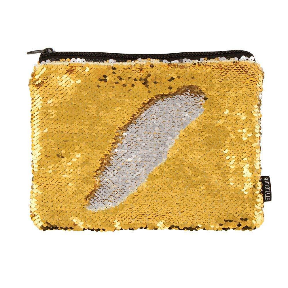 Style.Lab by Fashion Angels Magic Sequin Pouch - Gold/Silver