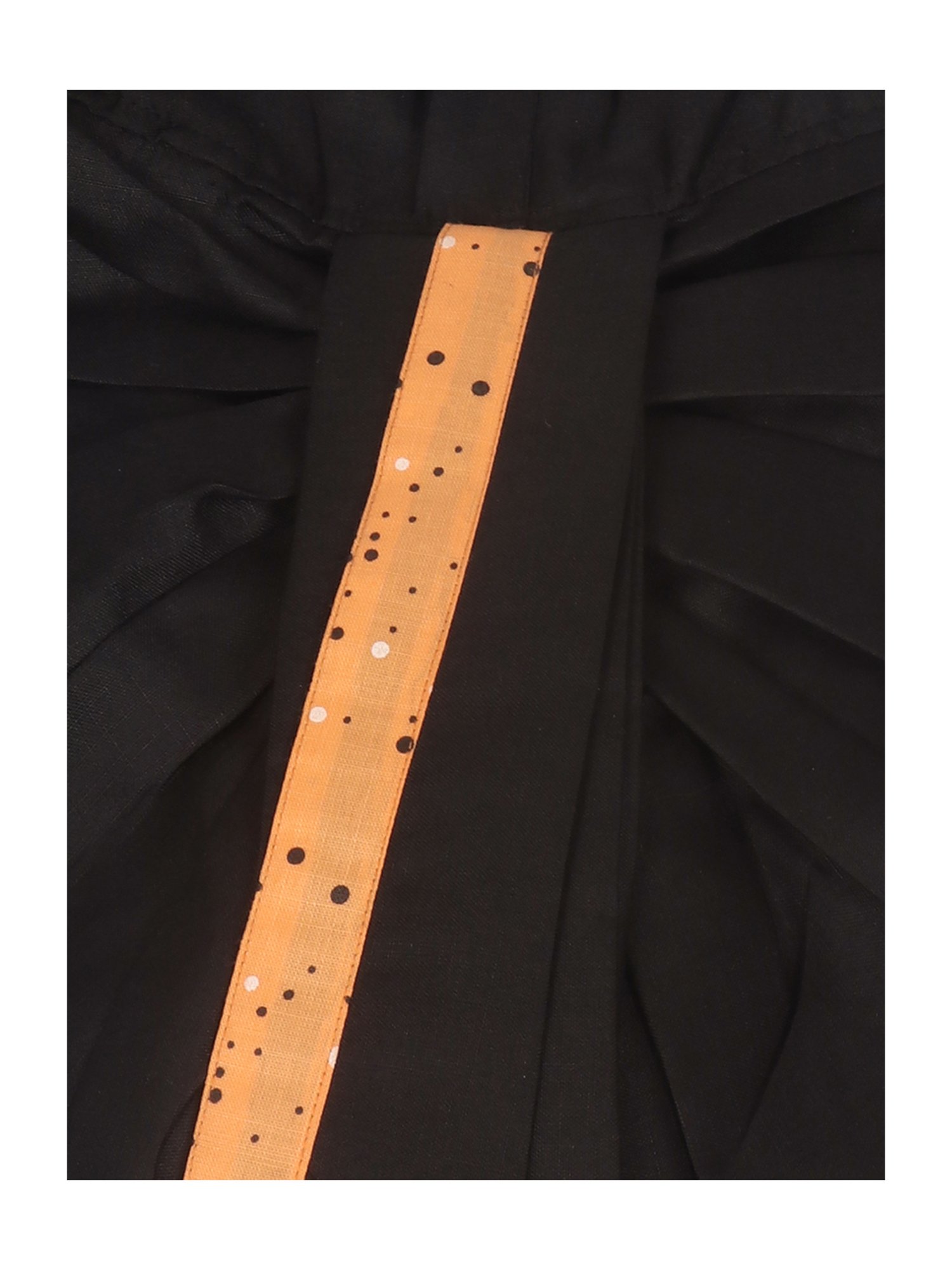 SG Yuvraj Kids Orange & Black Printed Full Sleeves Kurta with Dhoti