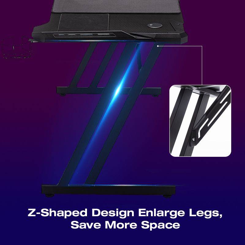 RESPAWN 3000 Gaming Computer Desk - Ergonomic Height Adjustable Gaming Desk, in Blue (RSP-3000-BLU)