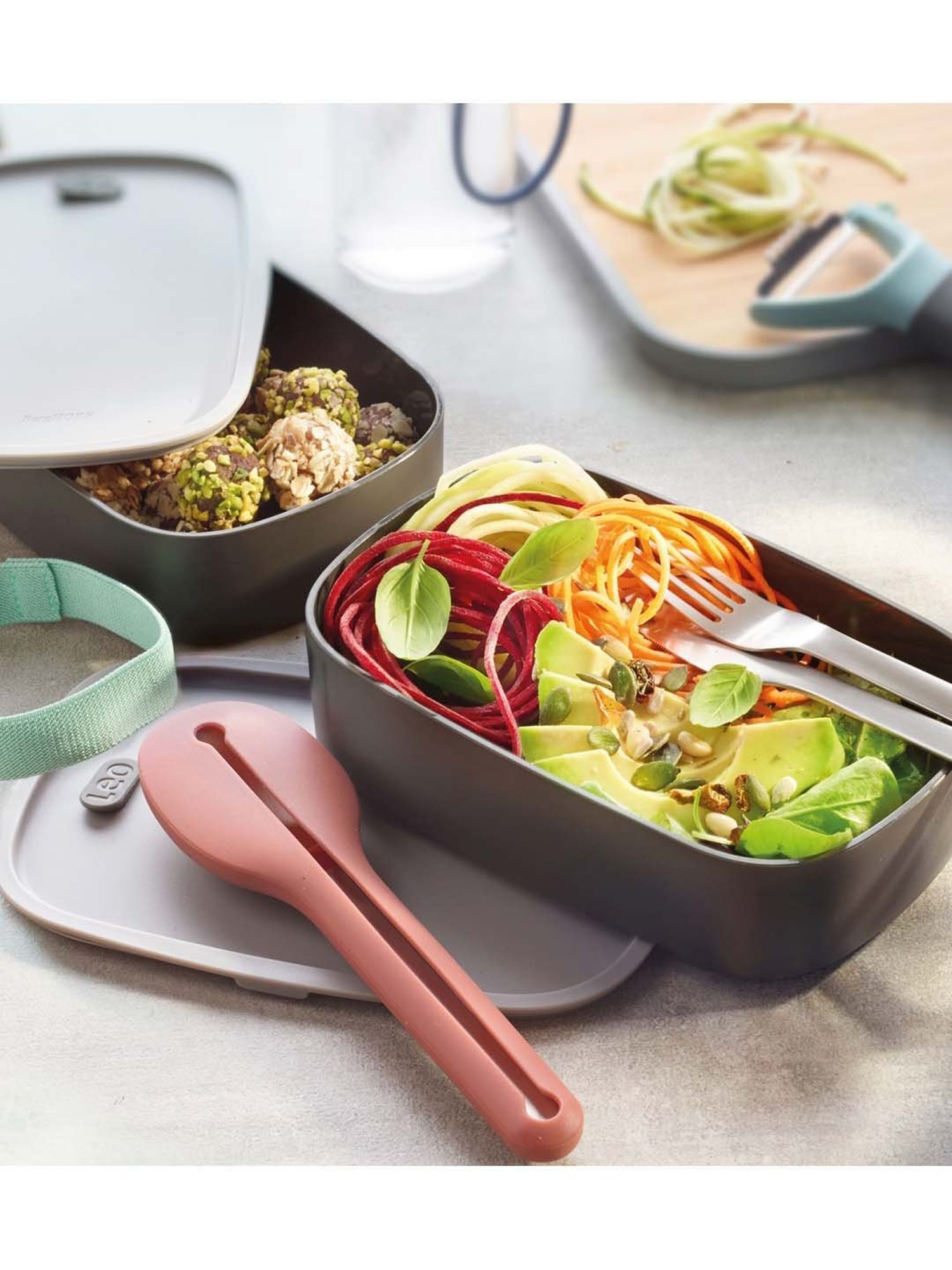 Milton Red Stainless Steel Small Tiffin Box - Set of 2