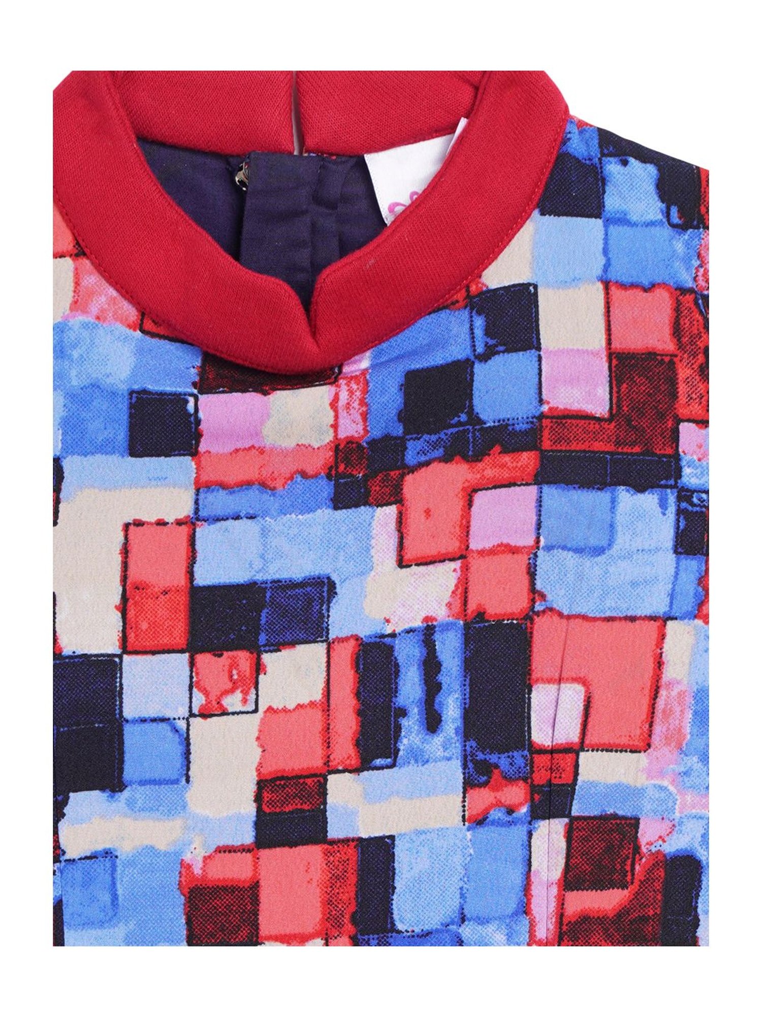 Butterfly Blush Kids Pink & Red Cotton Printed Dress