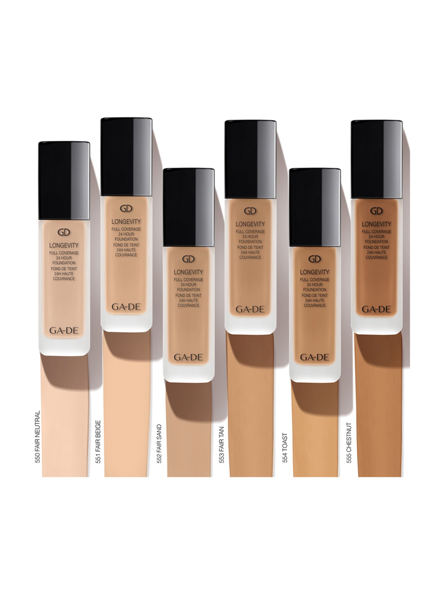 GA-DE Longevity Full Coverage 24 Hour Foundation 553 Fair Tan - 30 ml