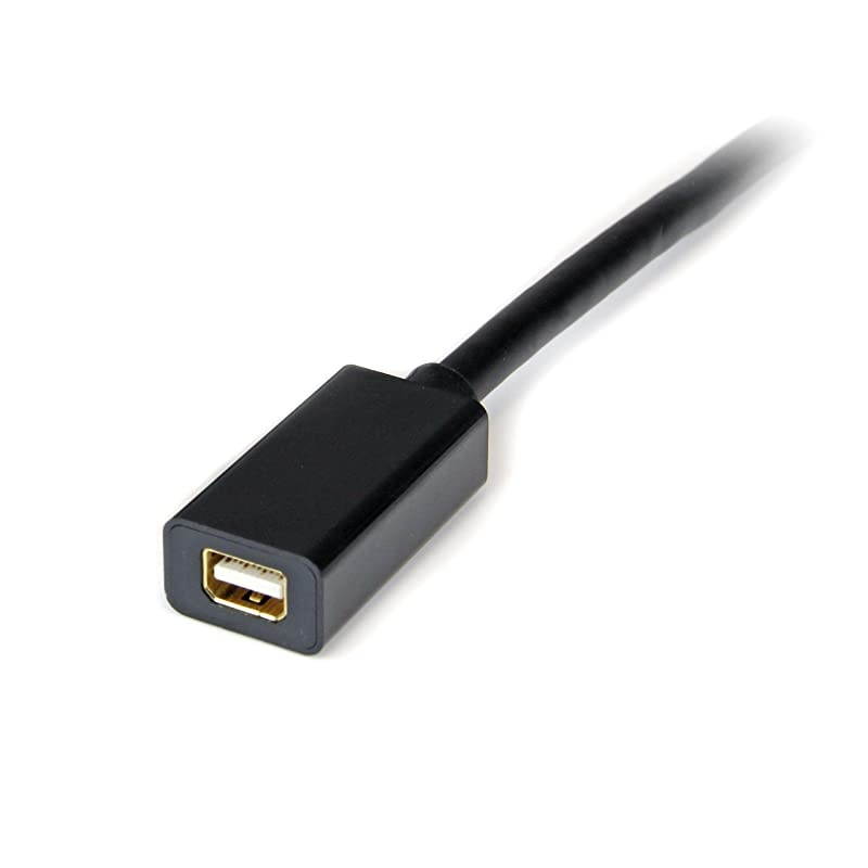 com 3 ft DisplayPort to Mini DisplayPort 12 Video Cable Adapter MF DisplayPort 4k with HBR2 support DP M to Mini DP F DP2MDPMF3Black