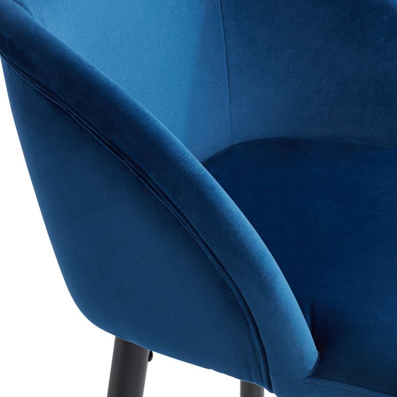 Nigel Blue Velvet Luxe Barstool by 55 Downing Street