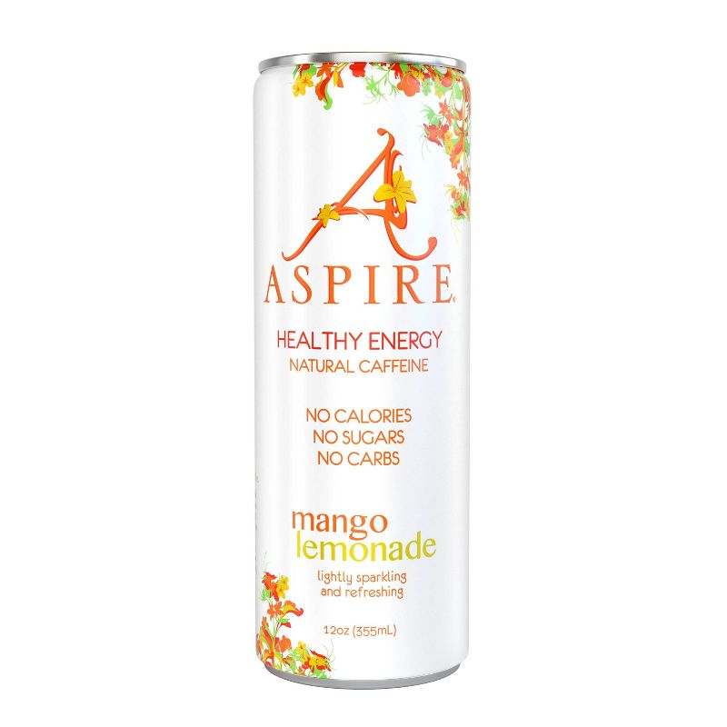 Aspire Healthy Energy Mango Lemonade - 4pk/12 fl oz Cans