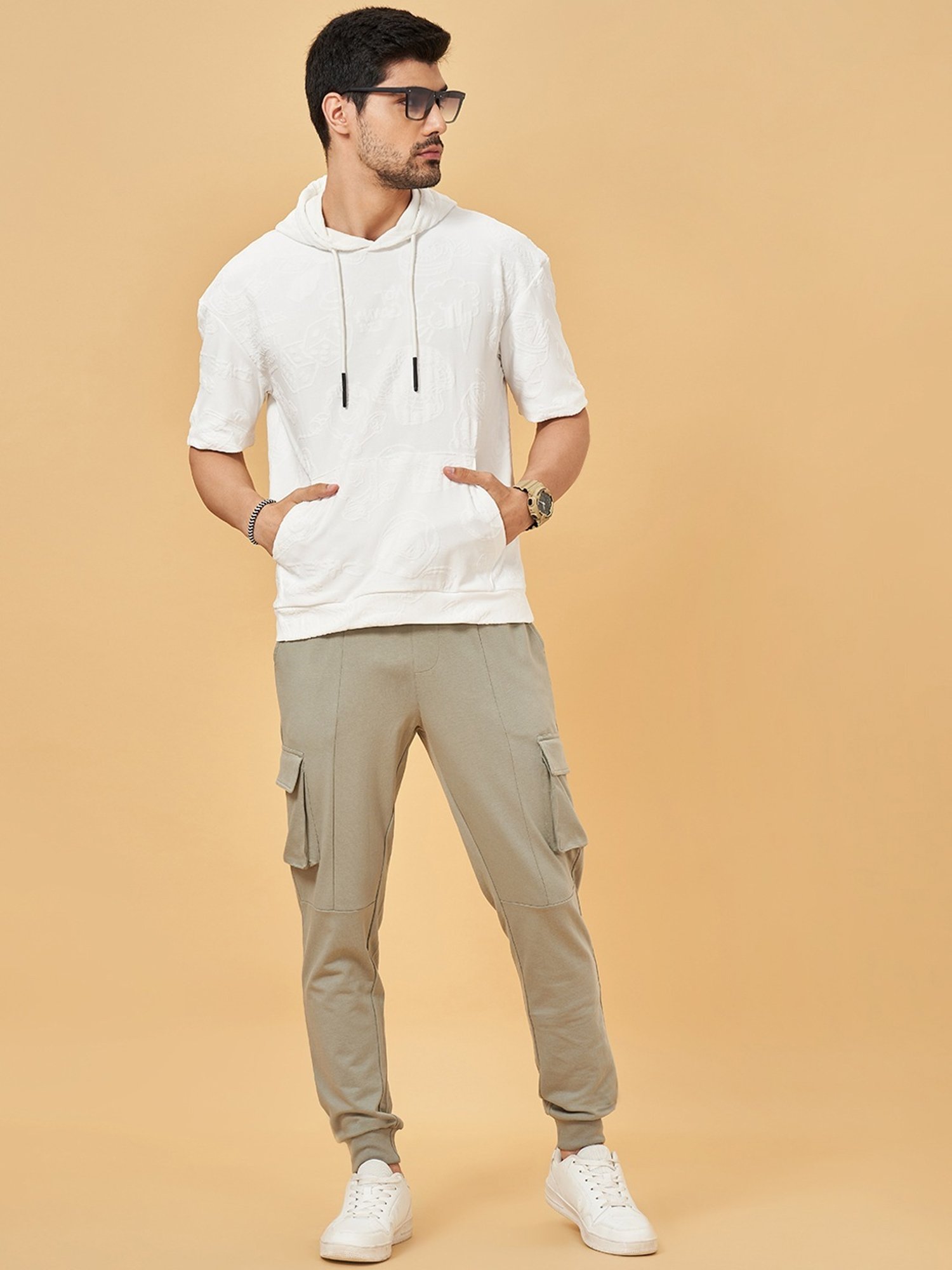Street 808 By Pantaloons White Loose Fit T-Shirt