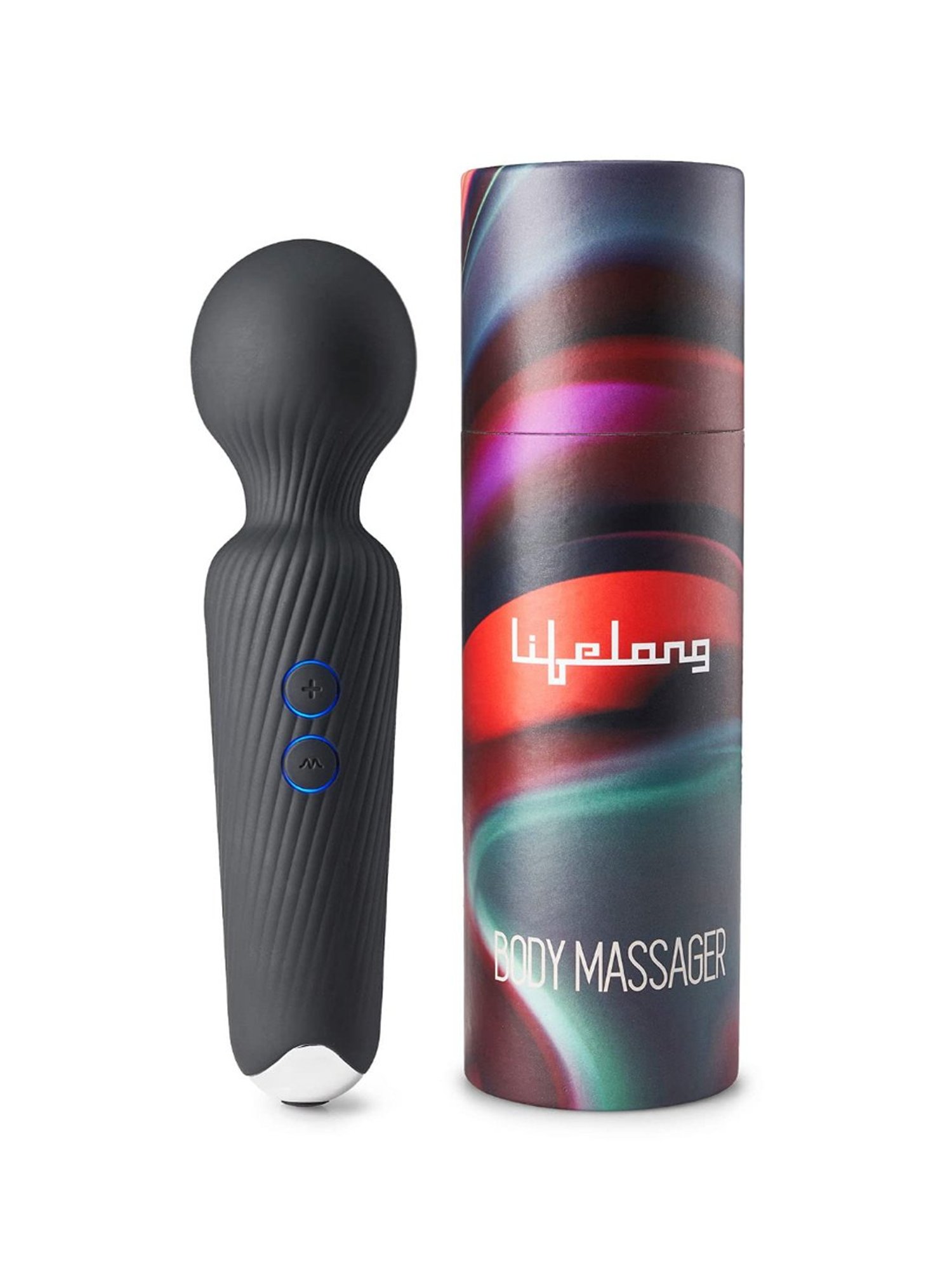 Lifelong LLM468 Rechargeable Wireless Body Massager Machine with 20 Vibration Modes (Black)