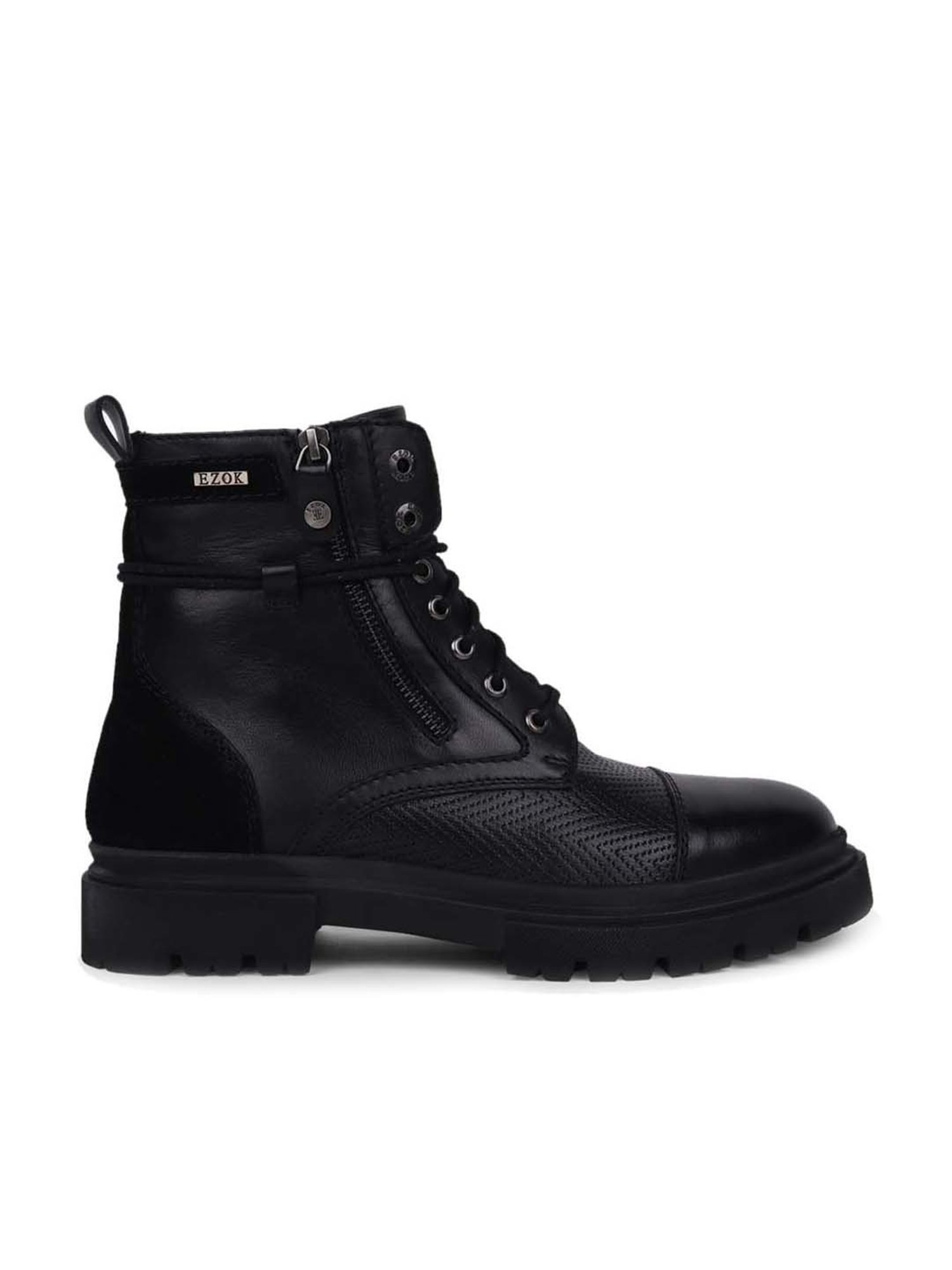 EZOK Men's Black Derby Boots