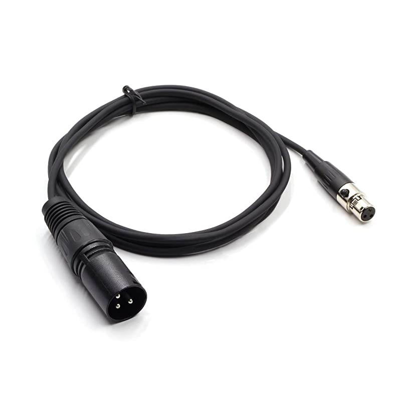 3 Pin XLR Male Plug to 3 Socket Female Mini XLR Pro Lapel Microphone Cable -TA3-XLR Cable(1.5M/5FT)