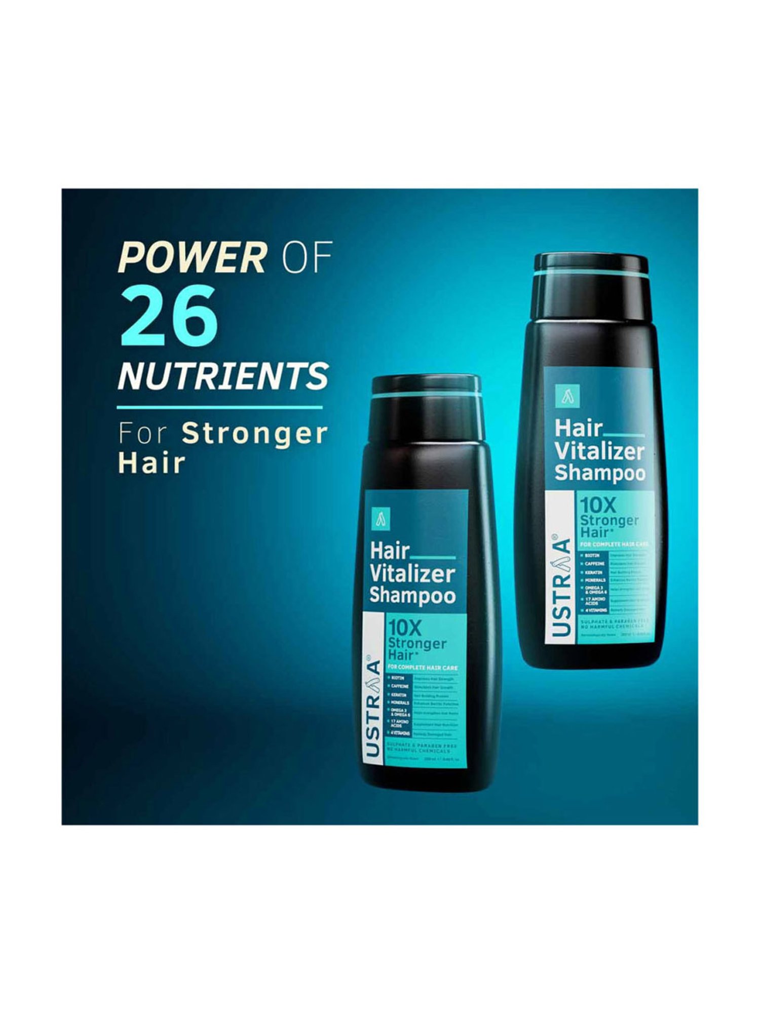 Ustraa Ayurvedic Beard Growth Oil & Hair Growth Vitalizer Combo