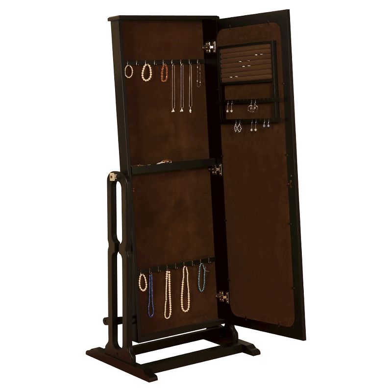 Lola Cheval Mirror/Jewelry Wardrobe Black - Powell Company