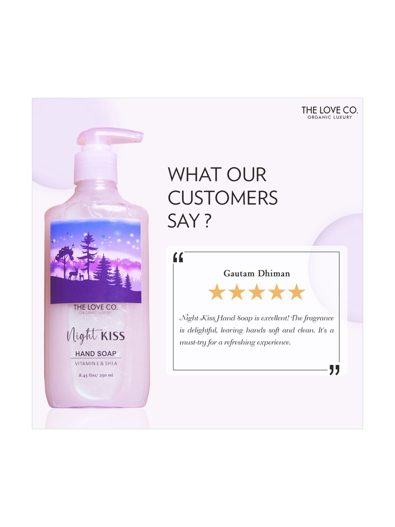 The Love Co. Night Kiss Hand Soap - 250 ml