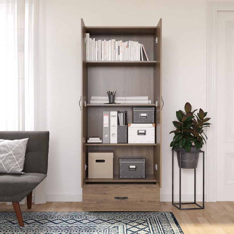 72" Daywood Kitchen Pantry Cabinet White - Room and Joy