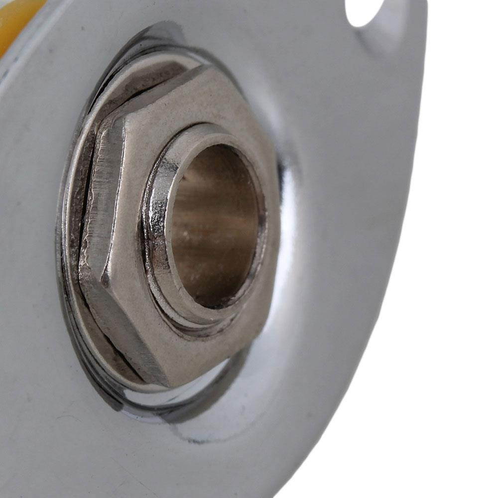 BQLZR 20 Pieces Oval Indented Electric Guitar Output Jack Plate Chrome