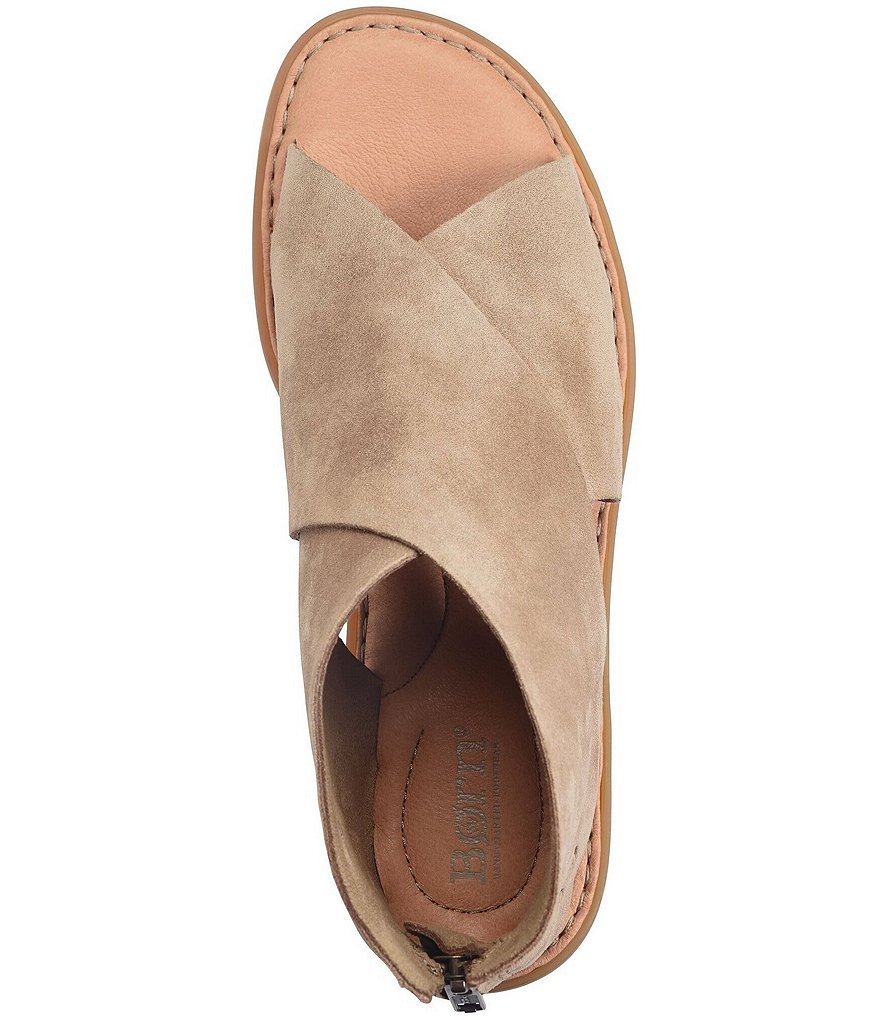 Born Iwa Criss Cross Banded Suede Sandals