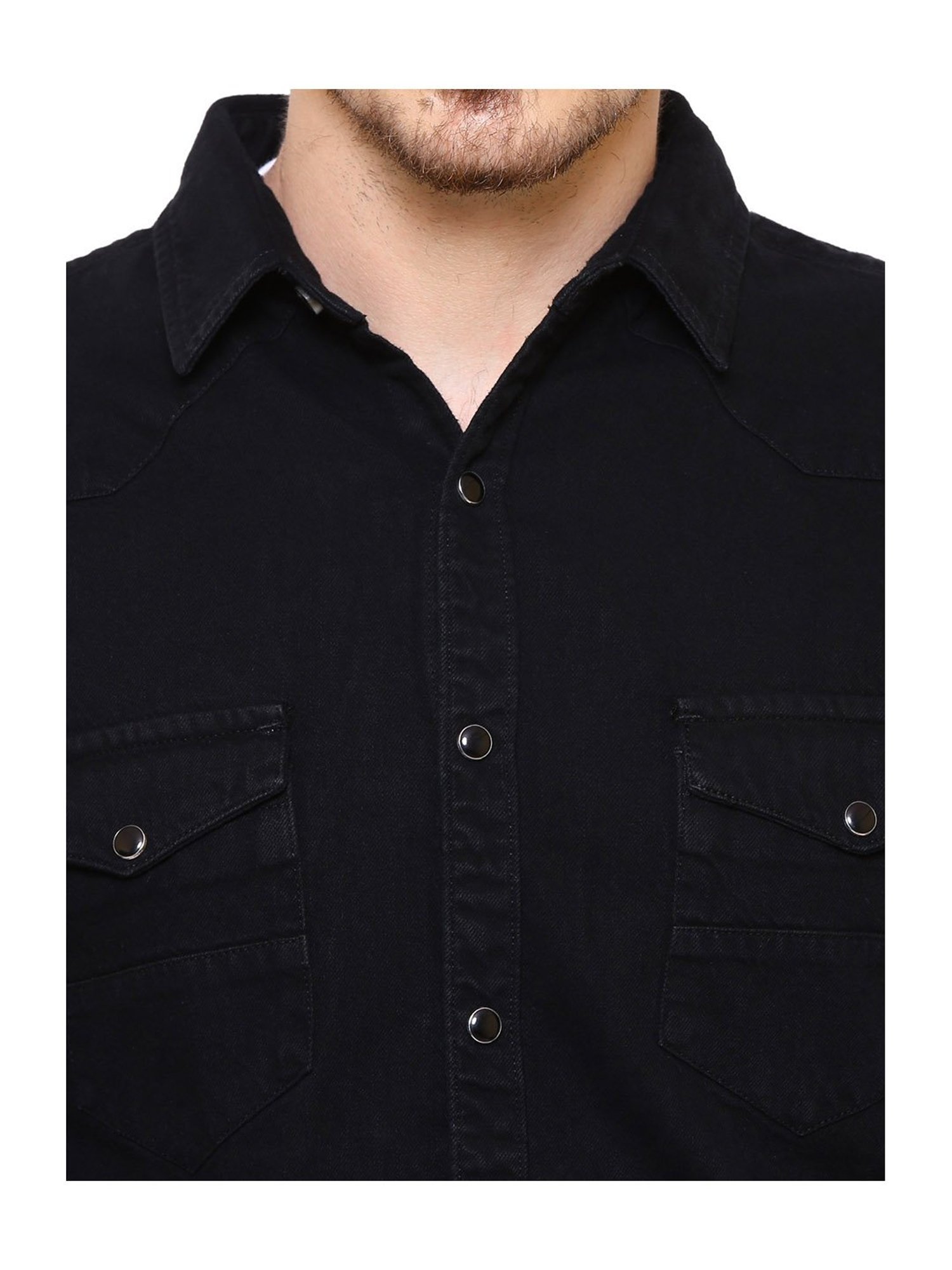 Southbay Jet Black Slim Fit Shirt