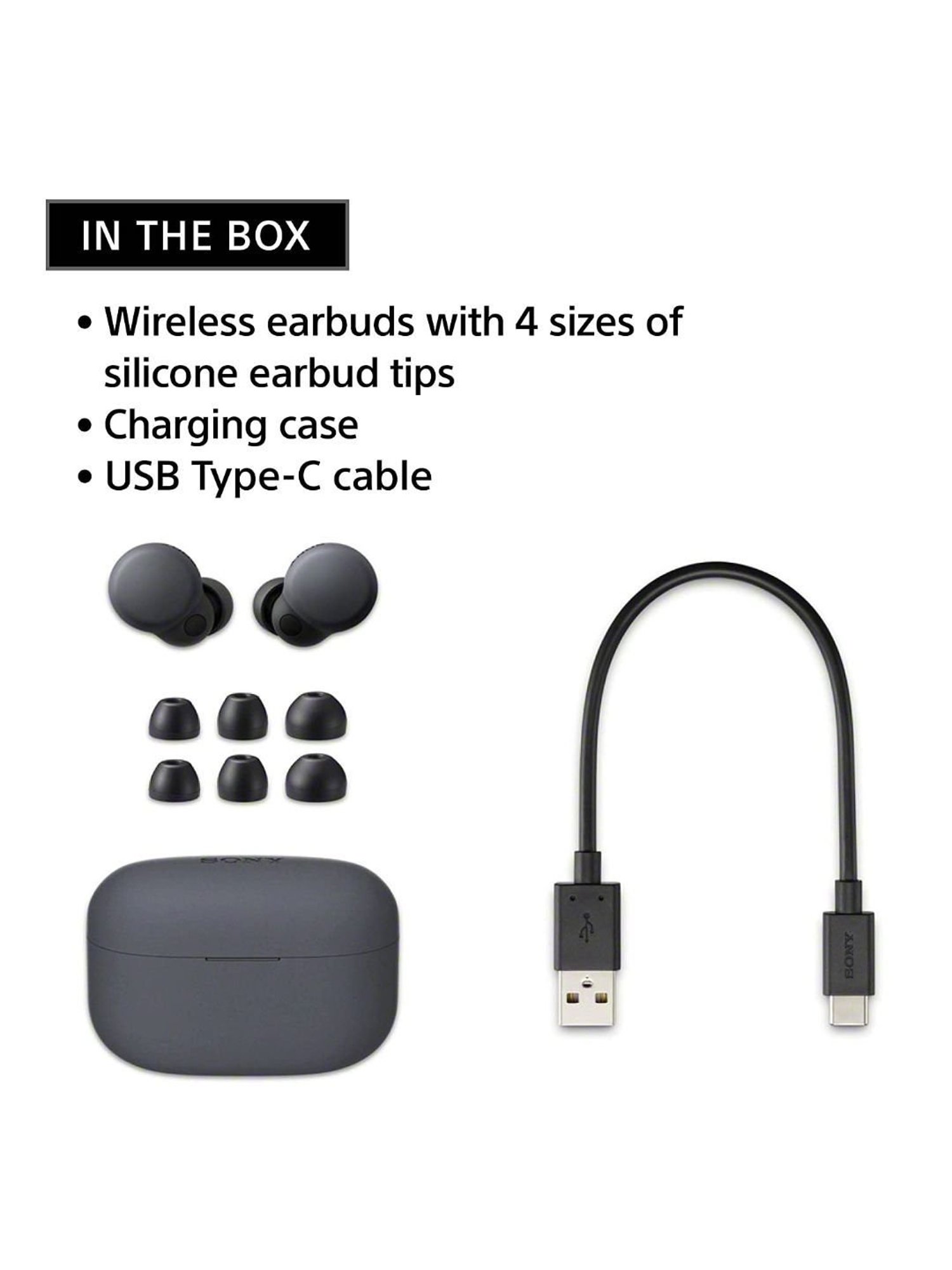 Sony WF-LS900N Truly Wireless Noise Cancelling Earbuds Up to 20 Hours Battery (Black)