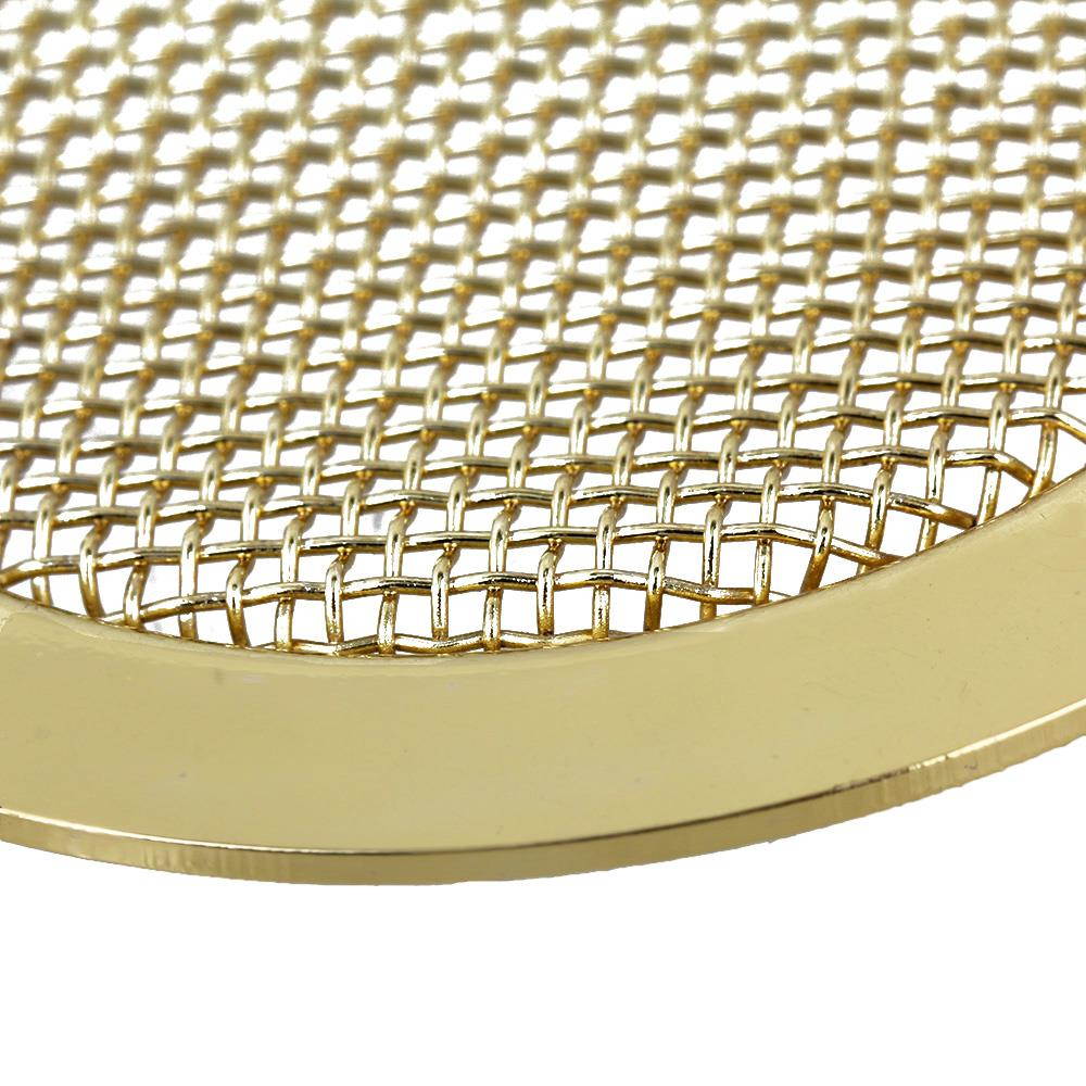 6cm Alloy Dobro Guitar Resonator Soundhole Cover Music Speaker Grille Gold