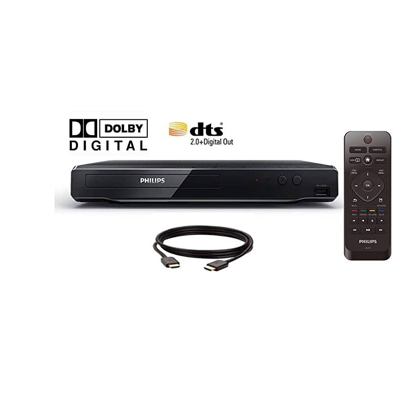 4K UHD Upconversion Blu-Ray DVD Player BDP3502/F7 6FT HDMI Cable Included (RENEWED)