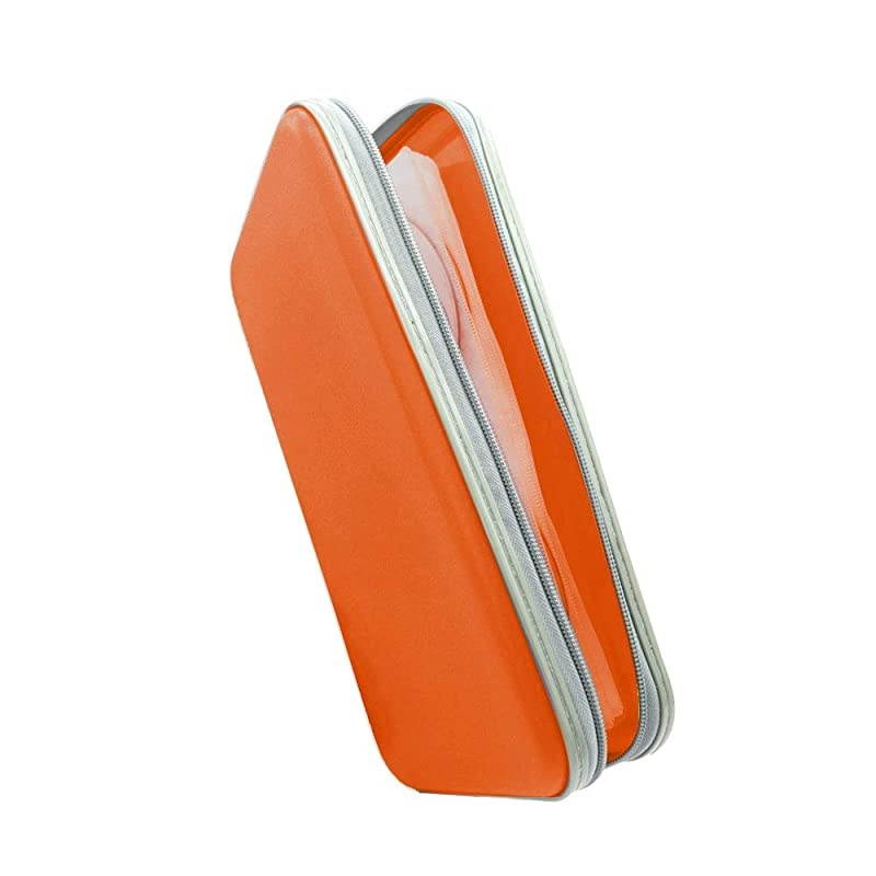 CD CaseDVD Storage DVD Case Holder VCD Wallet Organizer Protective Hard Plastic Portable Case 80 Capacity Orange