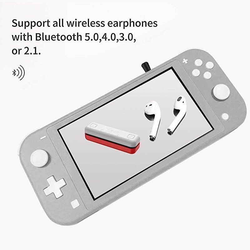 Route Air Pro Bluetooth Adapter for Nintendo Switch & Lite, Dual Stream Bluetooth Wireless Audio Transmitter with aptX LL, Support in-Game Voice Chat, Connect Your Bluetooth Headphones
