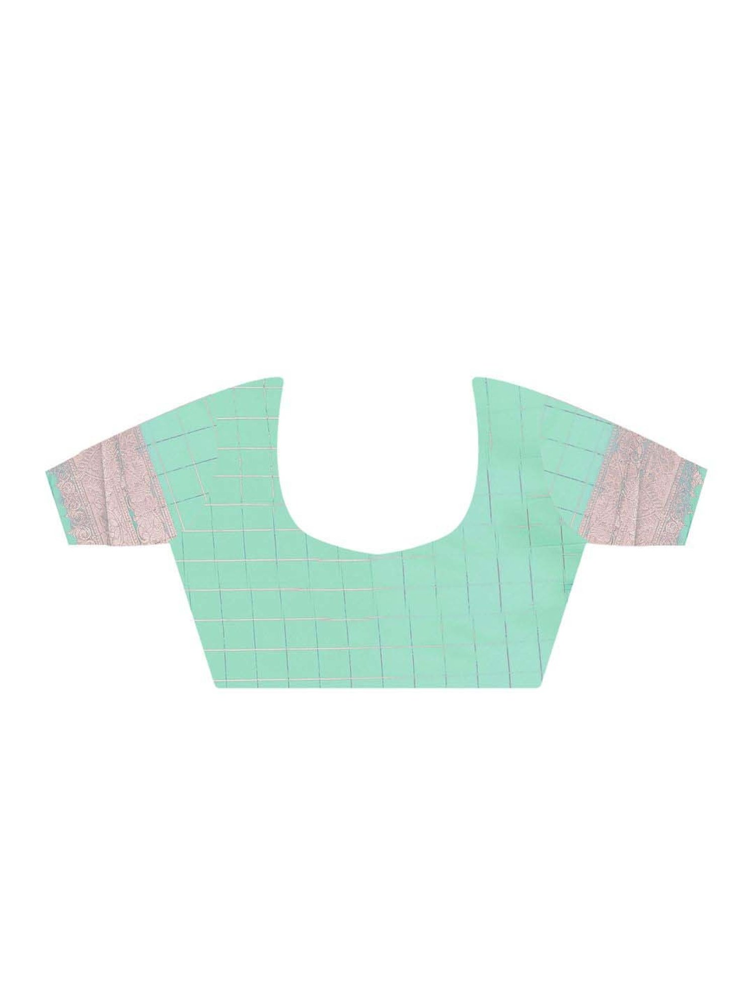 Elora Turquoise Silk Woven Saree With Unstitched Blouse