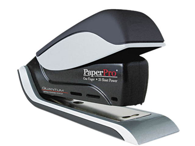 PaperPro 1140 Quantum Stapler, 25-Sheet Capacity, Black/Silver