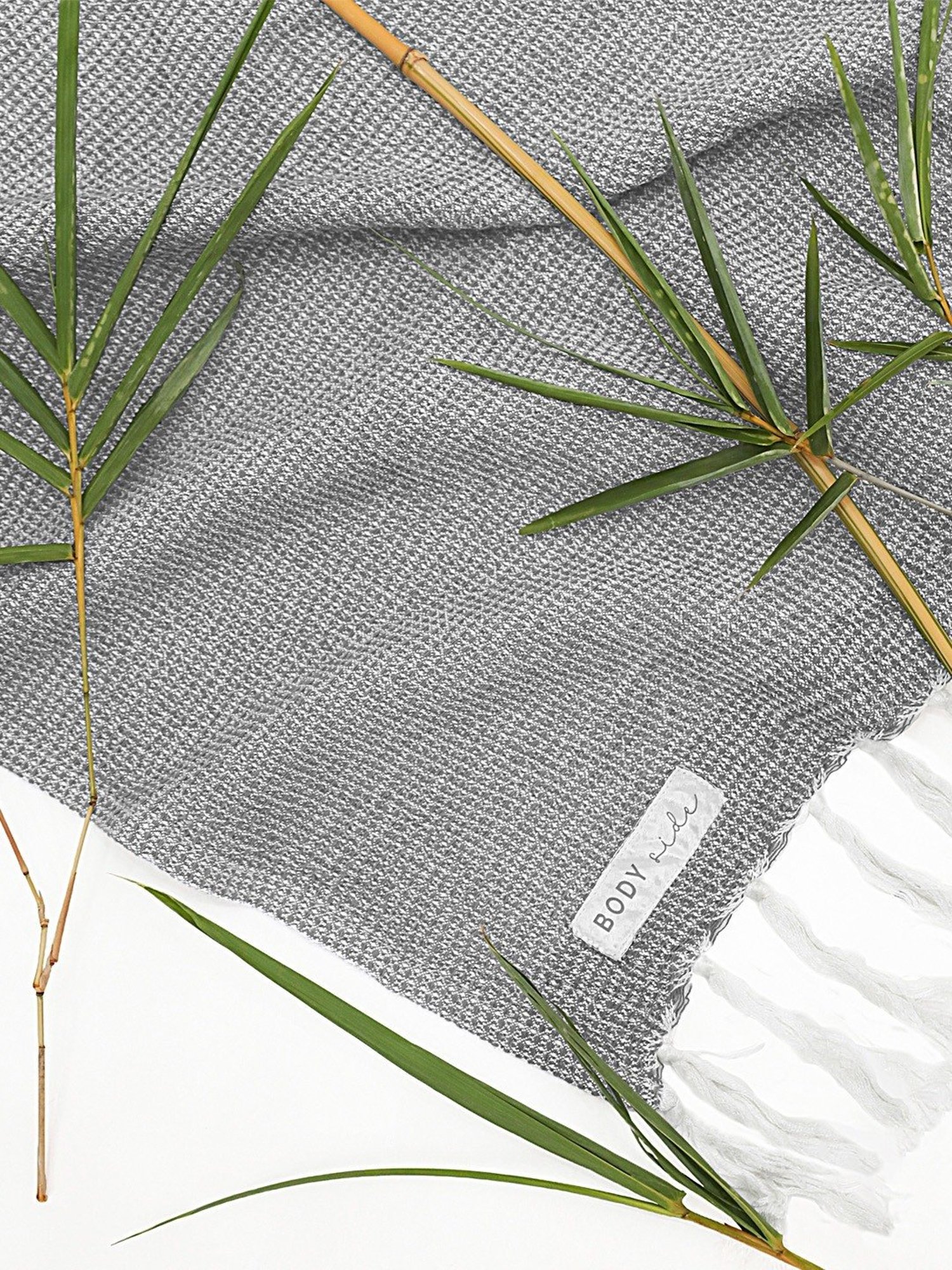 Doctor Towels Bamboo Waffle Solid Charcoal Bamboo Bath Towel