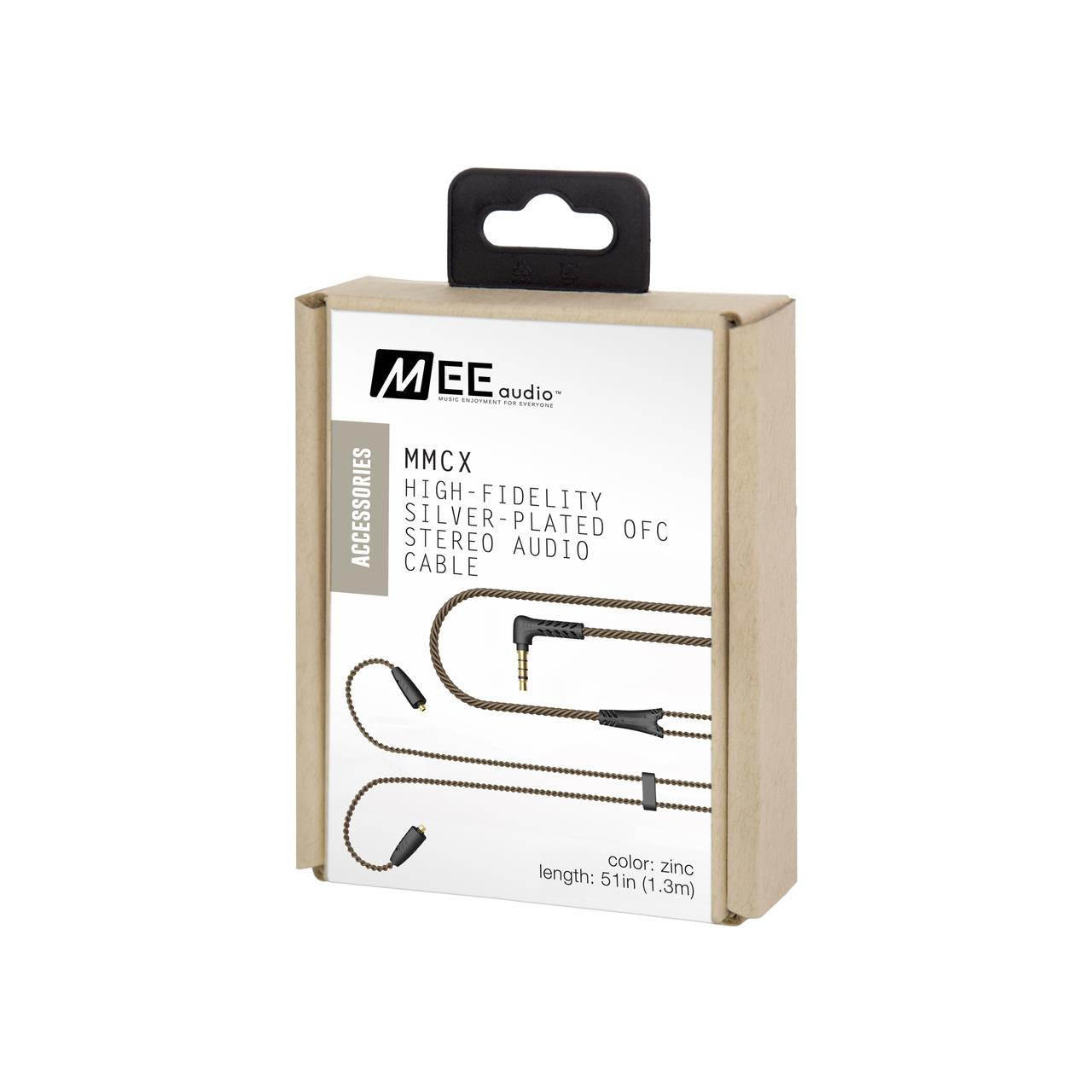 MMCX HIGH-FIDELITY SILVER-PLATED OFC REPLACEMENT STEREO AUDIO CABLE FOR PINNACLE P1 IN-EAR HEADPHONES