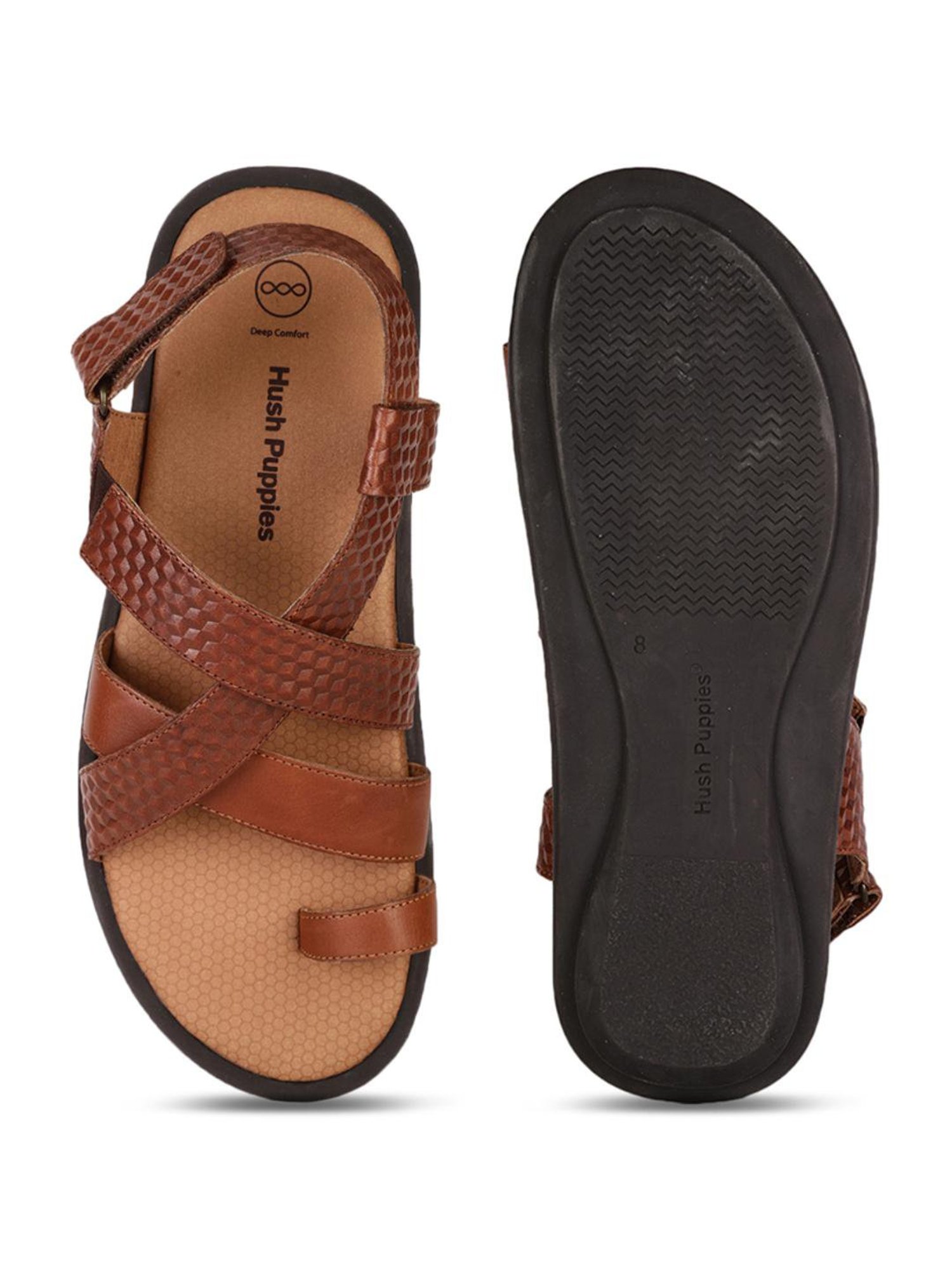 Hush Puppies by Bata Men's Brown Back Strap Sandals