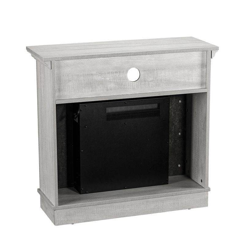 32" Freestanding Electric Fireplace Saw Cut Off White - Home Essentials