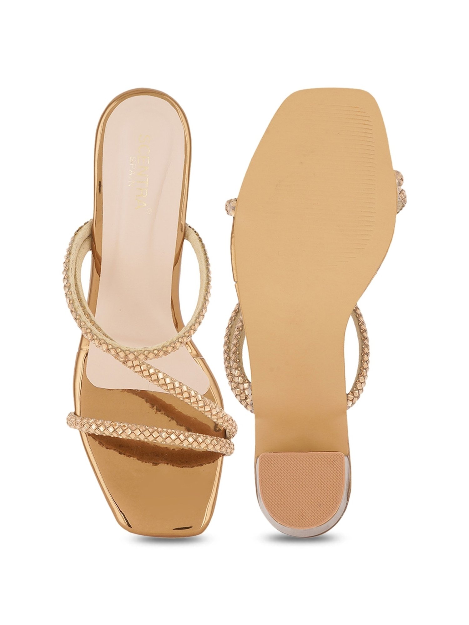 Scentra Women's Copper Ethnic Sandals